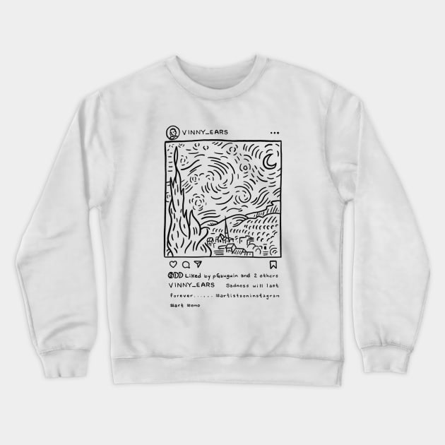 Vinny's ears Crewneck Sweatshirt by Uglyblacksheep